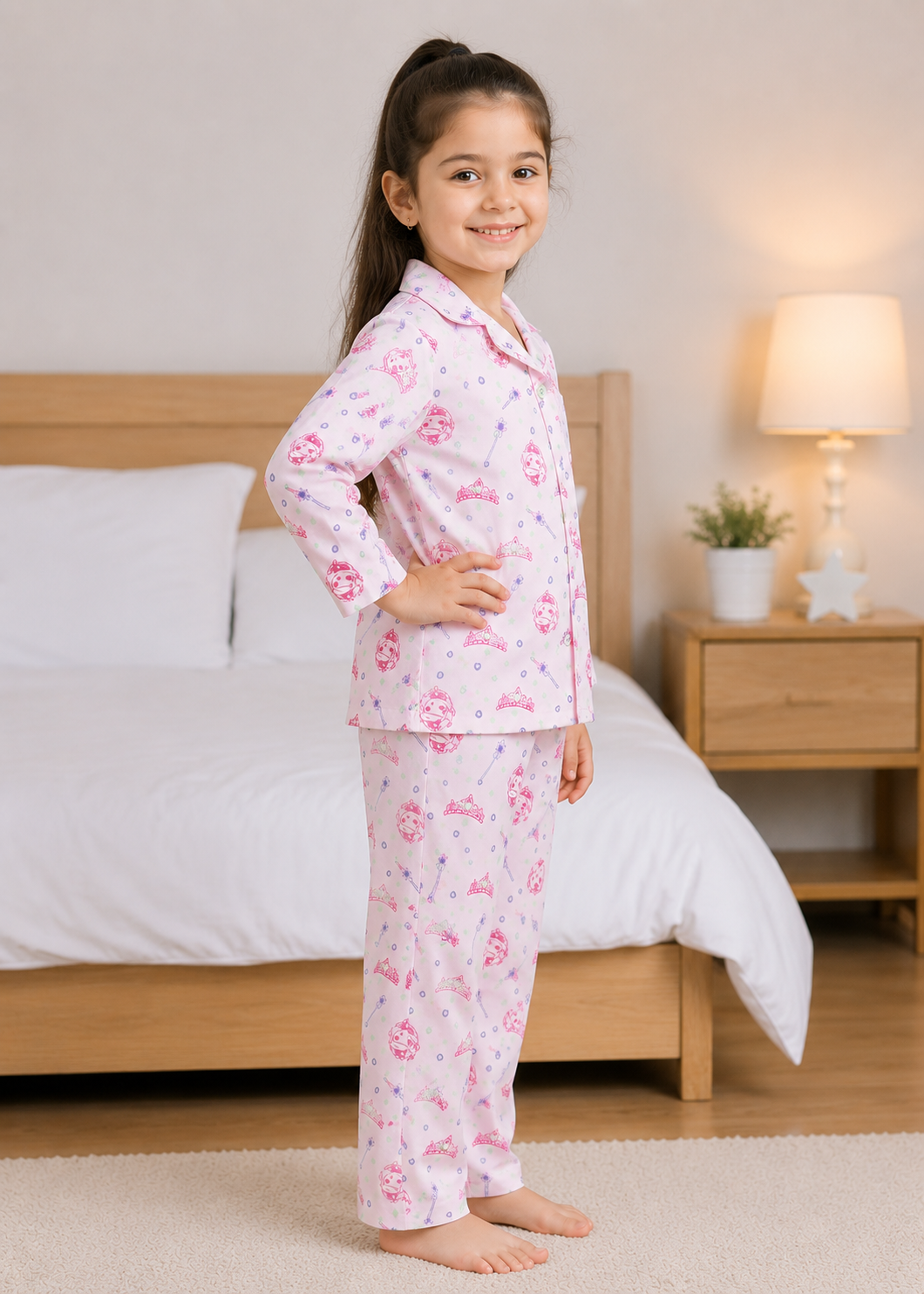 Magical Princess Glow In The Dark Long Sleeve Kids Night Suit