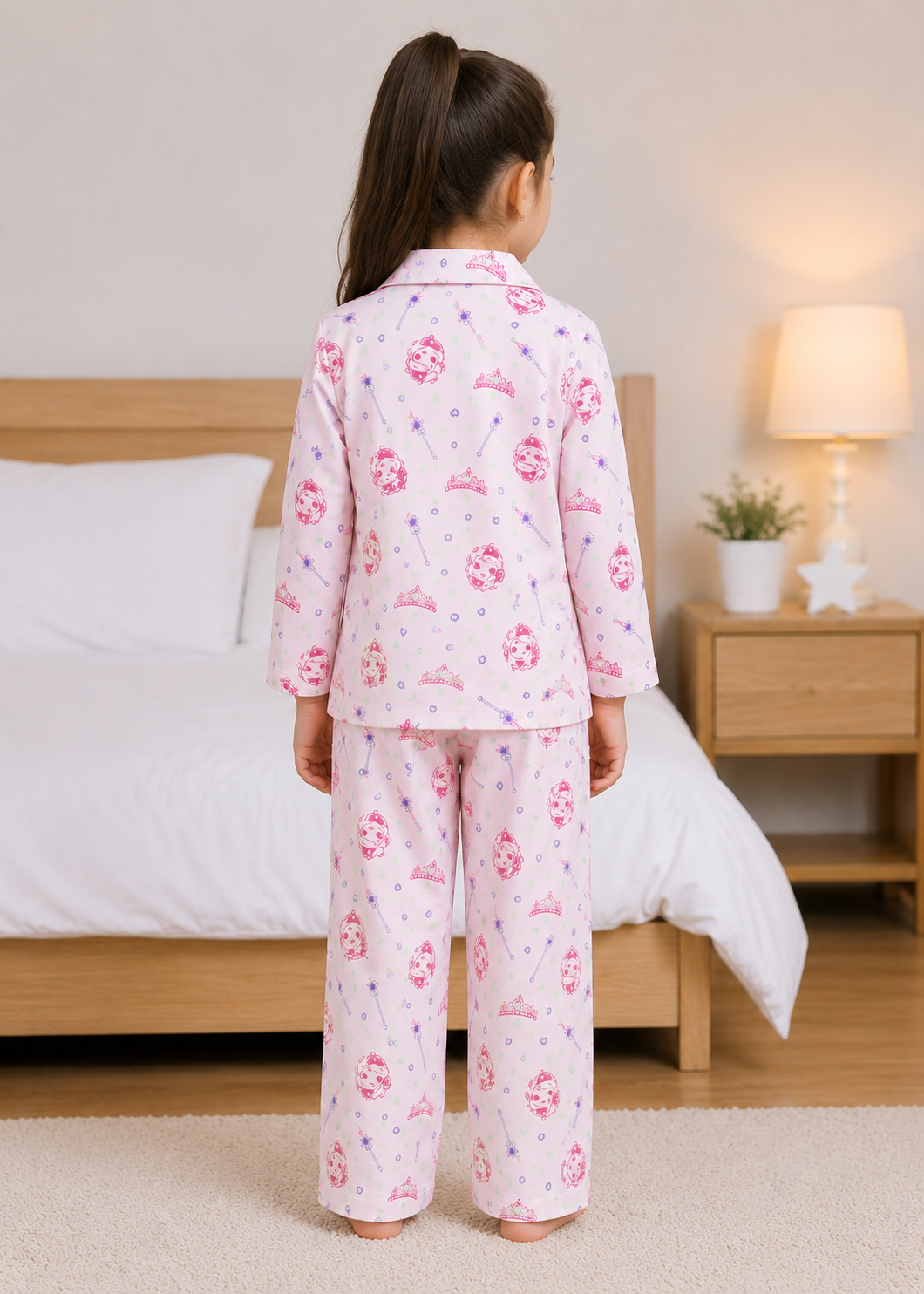 Magical Princess Glow In The Dark Long Sleeve Kids Night Suit