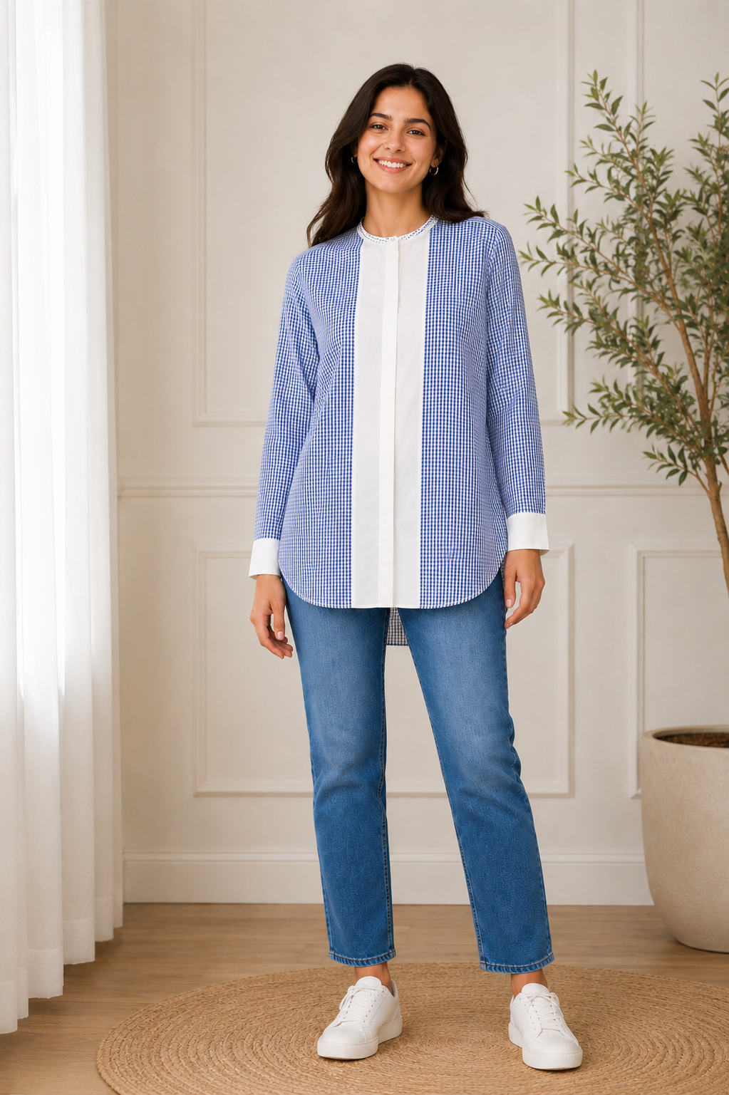 Bluebell Check Longline Shirt