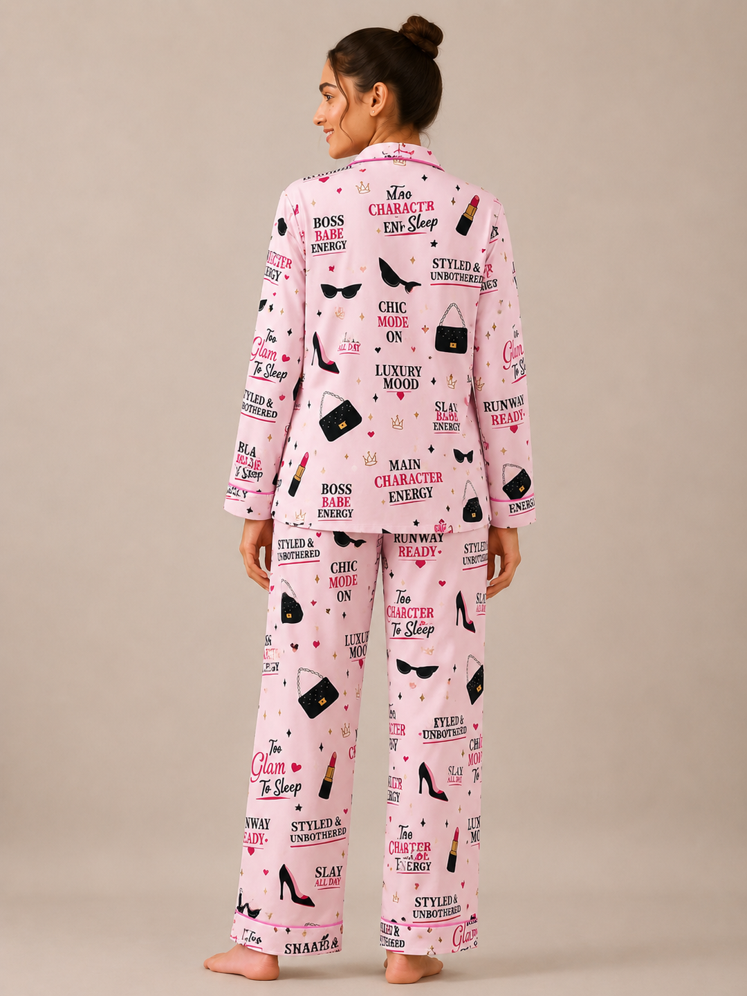 Boss Babe Print Long Sleeve Women's Night Suit