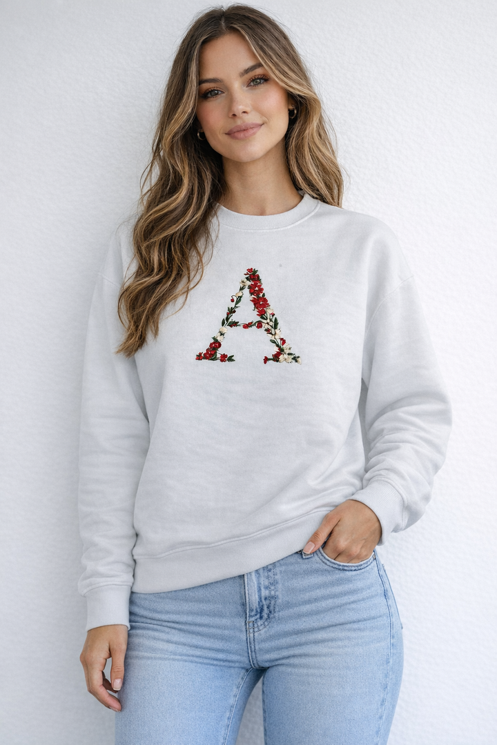 Letter A Long Sleeve Women's Sweatshirt