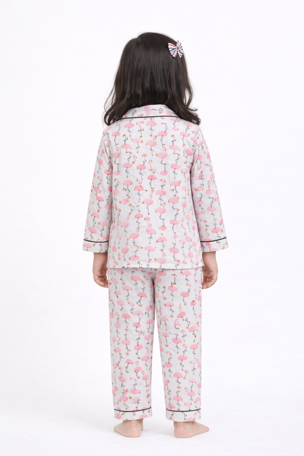 Pretty in Pink Print Long Sleeve Kids Night Suit
