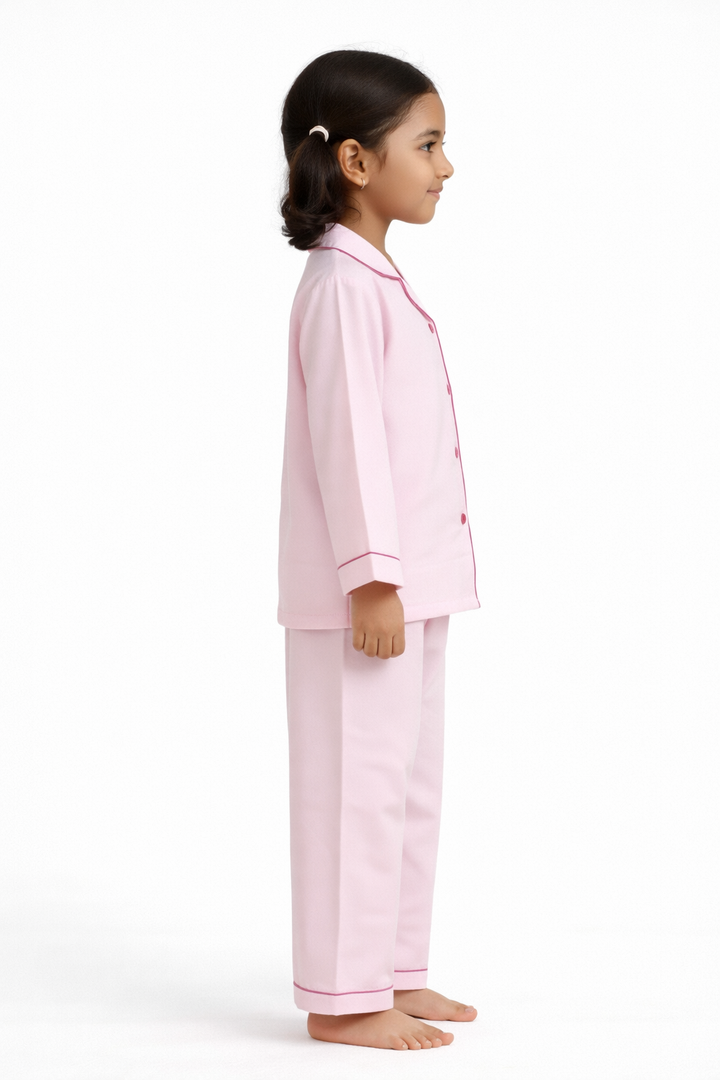 Happy Birthday Pink Long Sleeve Kids Night Suit