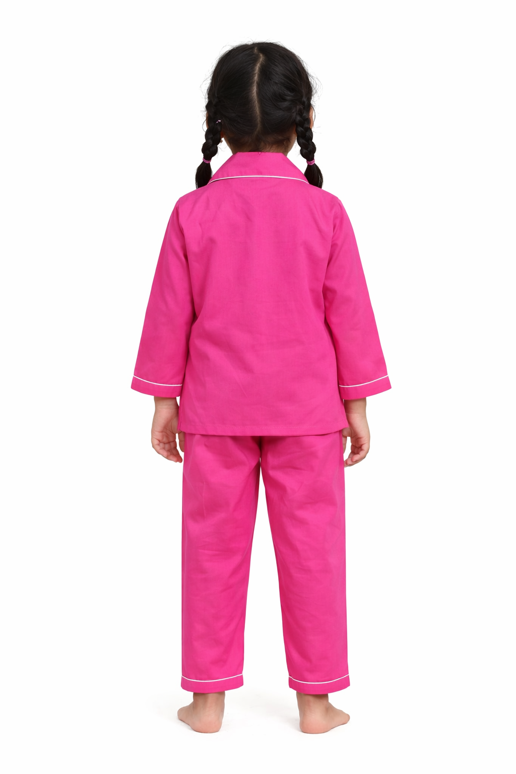 Pink Unicorn Glow In the Dark Print Long Sleeve Kids Night Suit