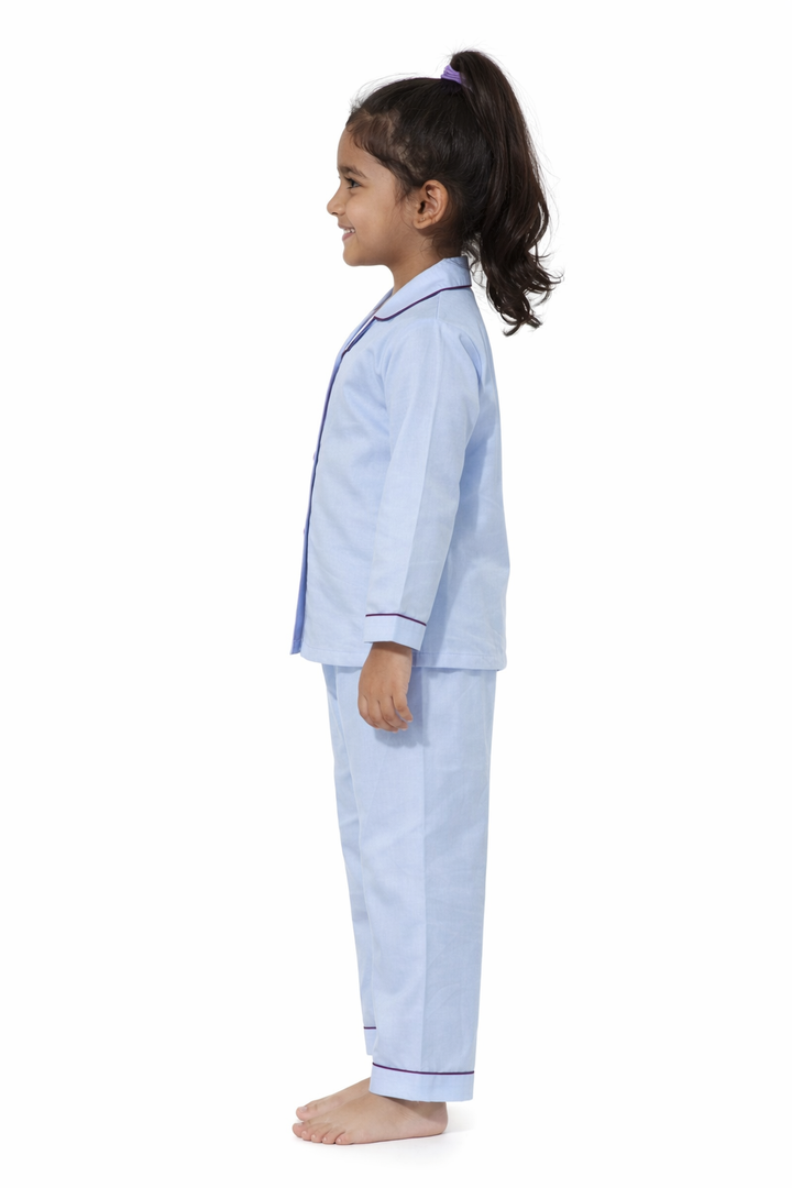 Pretty Girl Teddy Long Sleeve Kids Night Suit