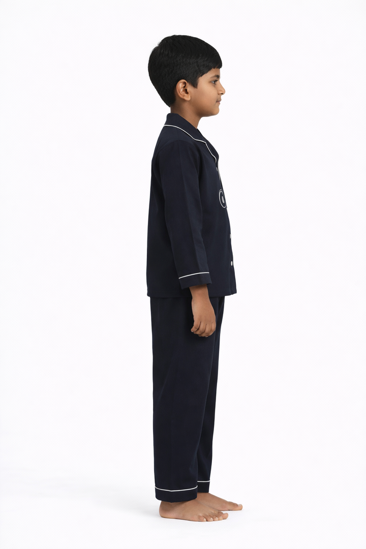 Car Glow in the Dark  Print Long Sleeve Kids Night Suit