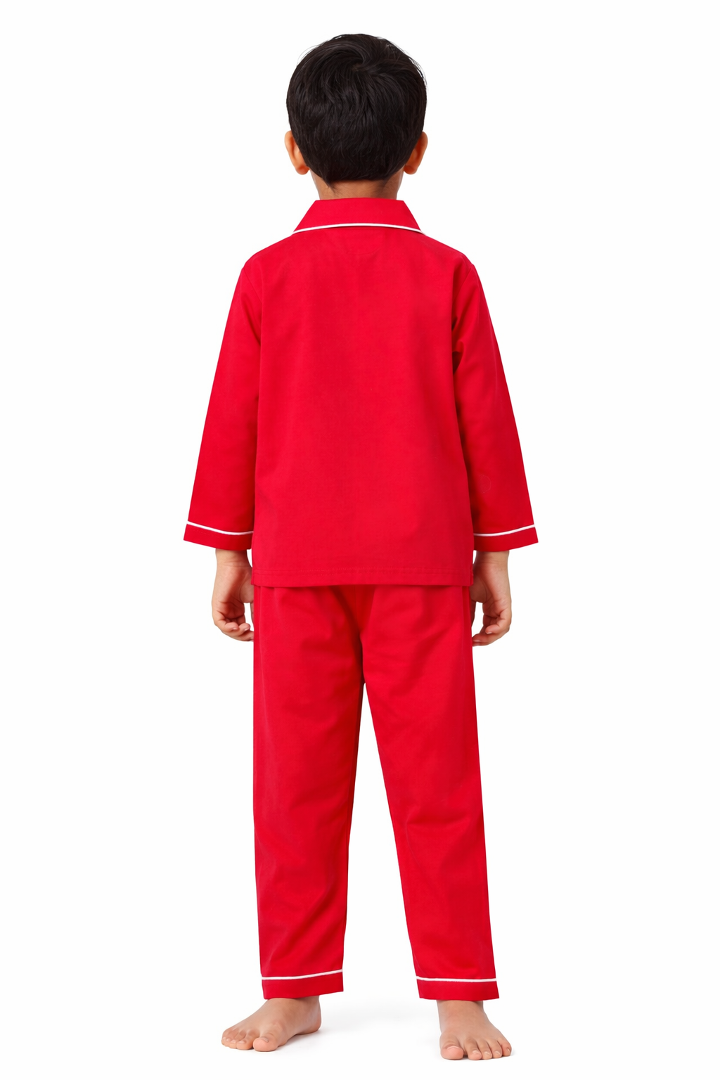 Beary Much Red Long Sleeve Kids Night Suit