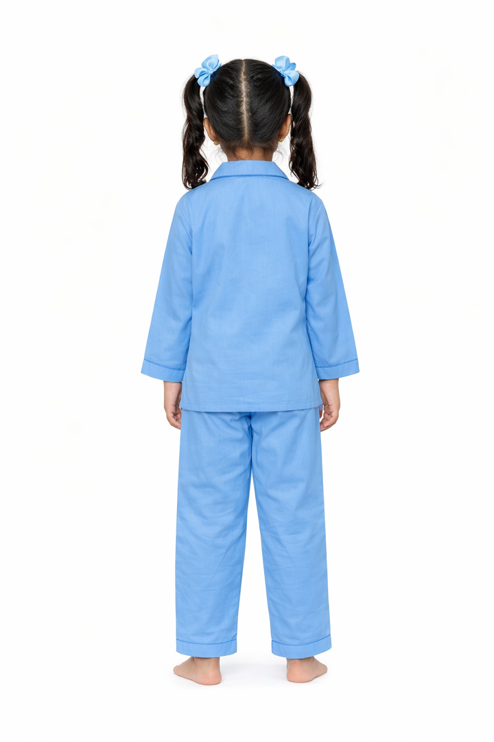 Ice Queen Print Long Sleeve Kids Night Suit