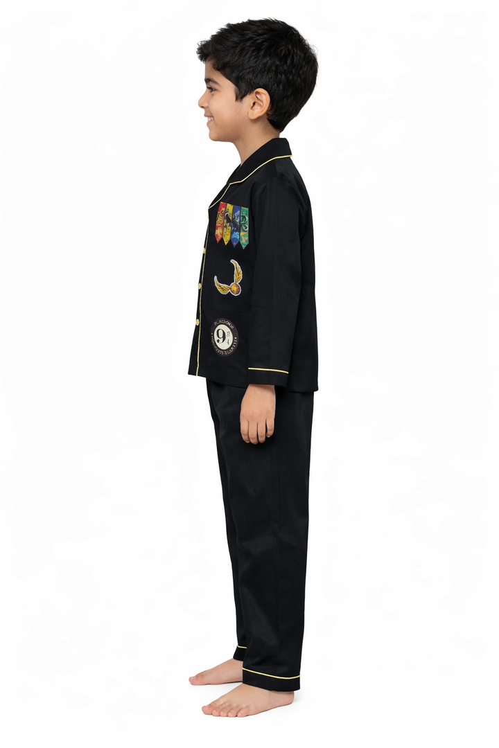 Potterhead Print Long Sleeve Kids Night Suit