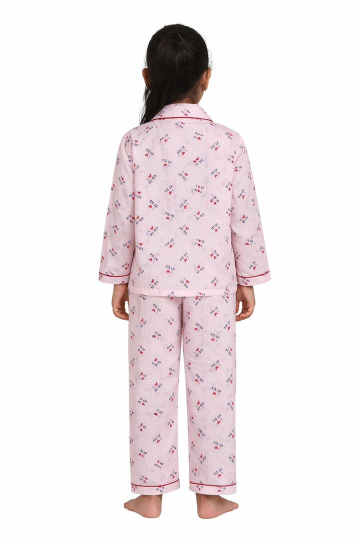 I Love My Bed Long Sleeve Kids Night Suit