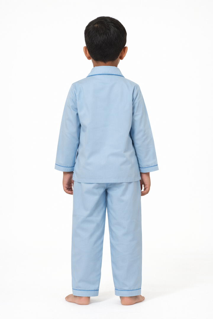 Dino-Snore Blue Long Sleeve Kids Night Suit
