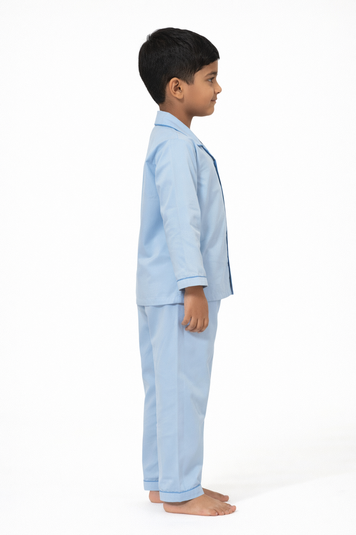 Dino-Snore Blue Long Sleeve Kids Night Suit