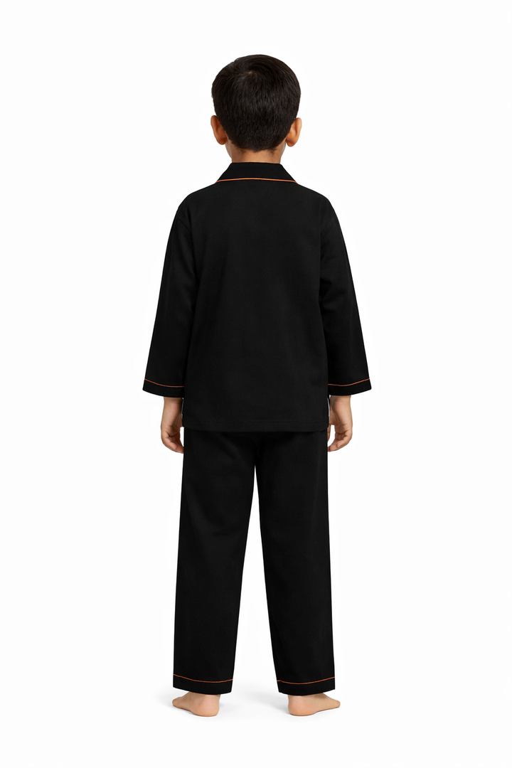 Lets Get Spooky Glow in the Dark Print Long Sleeve Kids Night Suit