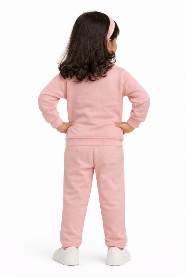 Cute Skype Print Cotton Fleece Kids Sweatshirt Set
