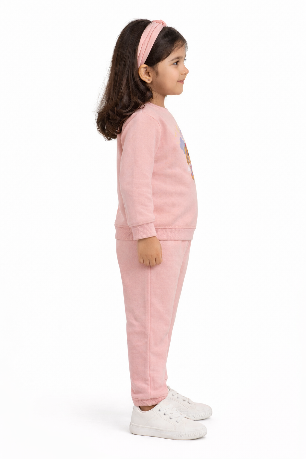 Cute Skype Print Cotton Fleece Kids Sweatshirt Set