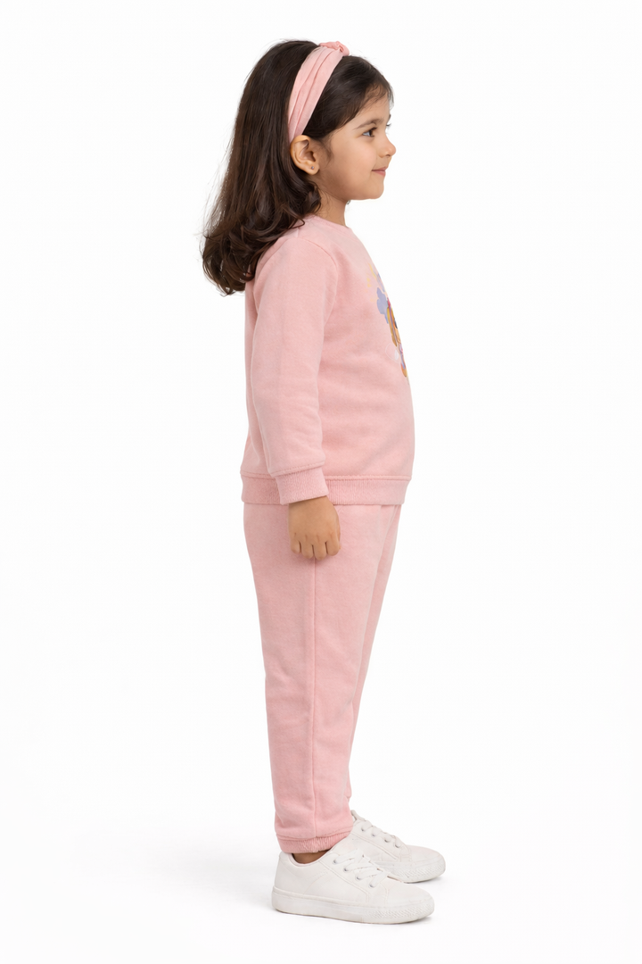 Cute Skype Print Cotton Fleece Kids Sweatshirt Set