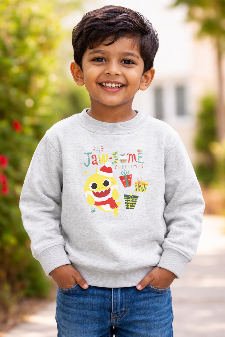 Jawsome Christmas Warm Fleece Kids Sweatshirt
