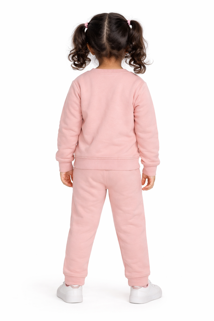 Smile Print Cotton Fleece Kids Sweatshirt Set