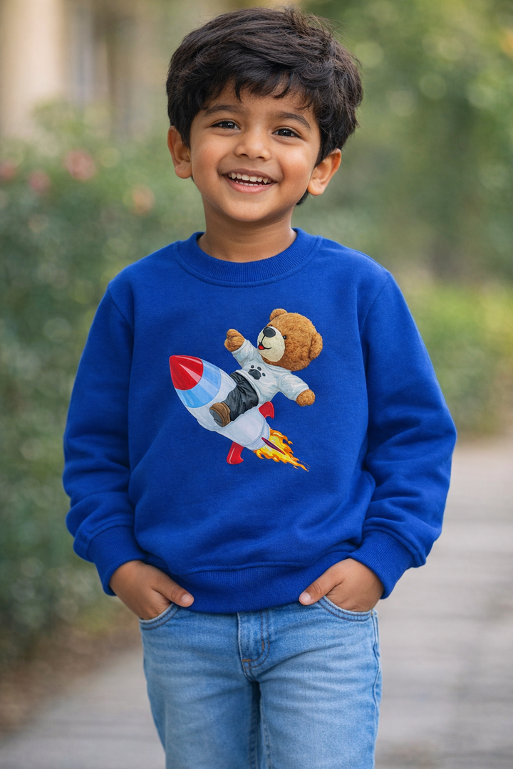 Rocket Teddy Fleece Kids Sweatshirt