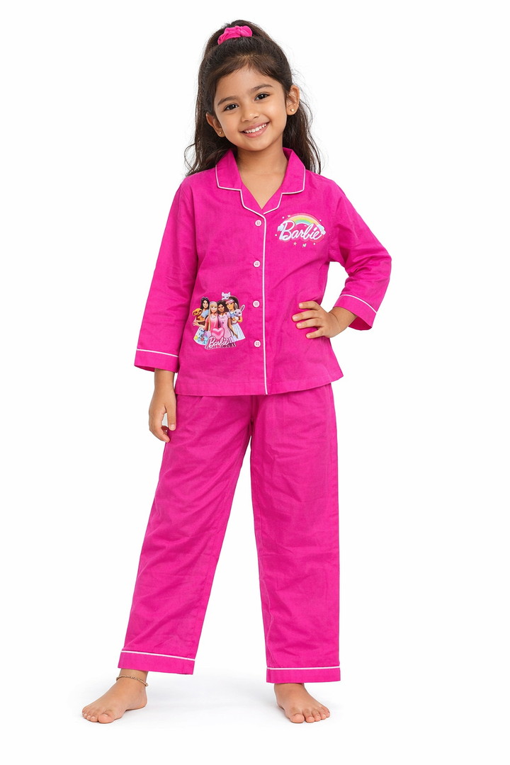 Chic & Cozy Print Long Sleeve Kids Night Suit