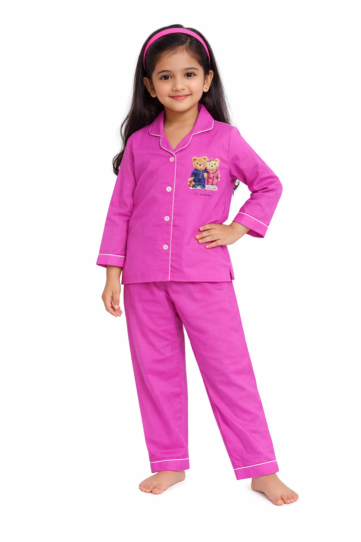 Its Bedtime Teddy Long Sleeve Kids Night Suit