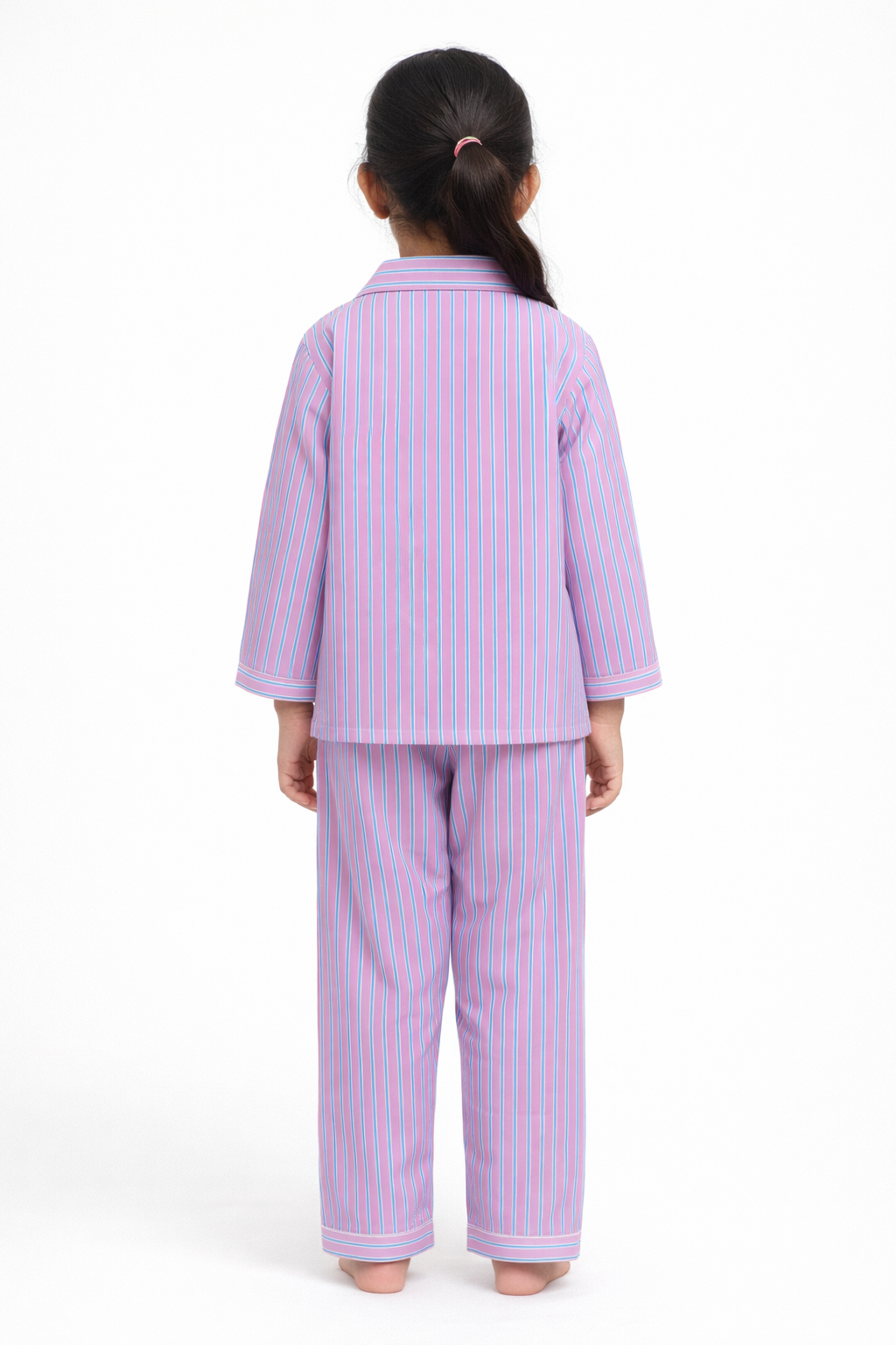 Stripes Print Long Sleeve Kids Night Suit