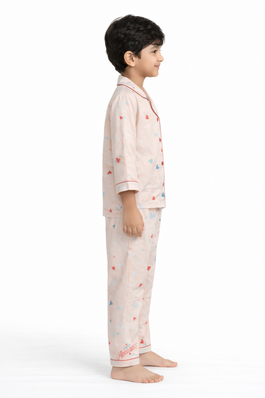 Totally Adorable Print Long Sleeve Kids Night Suit