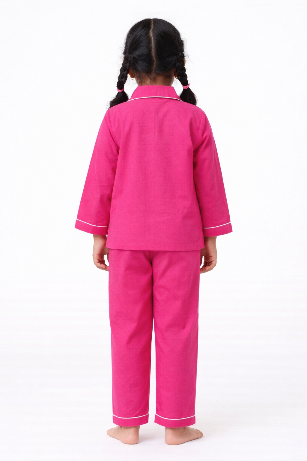 Princess On Pink Glow In the Dark Print Long Sleeve Kids Night Suit