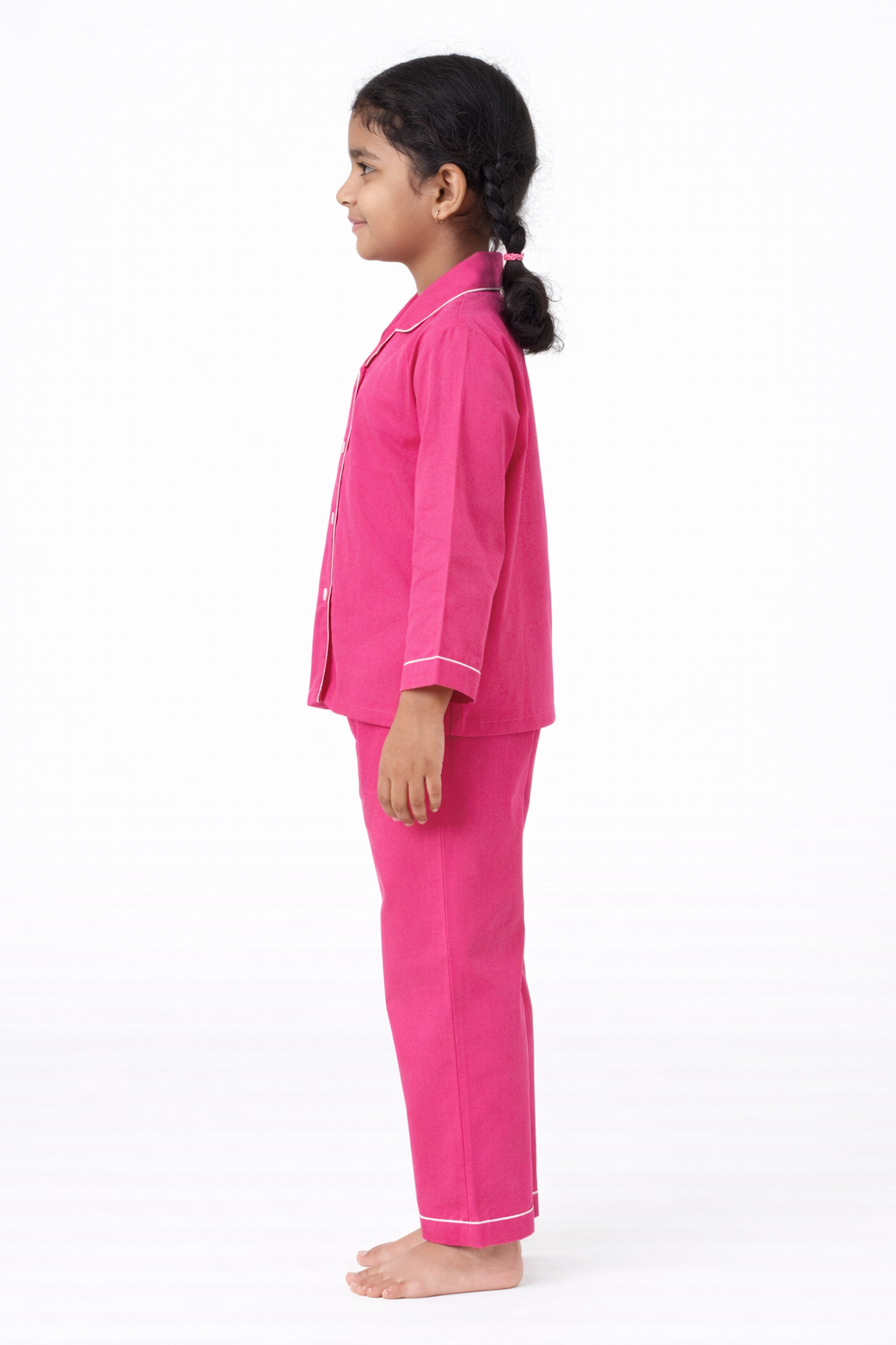 Princess On Pink Glow In the Dark Print Long Sleeve Kids Night Suit