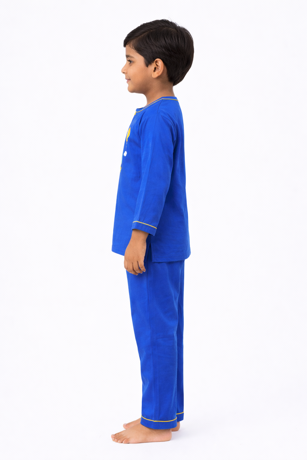 Sky Safari Print Round Neck Long Sleeve Kids Night Suit