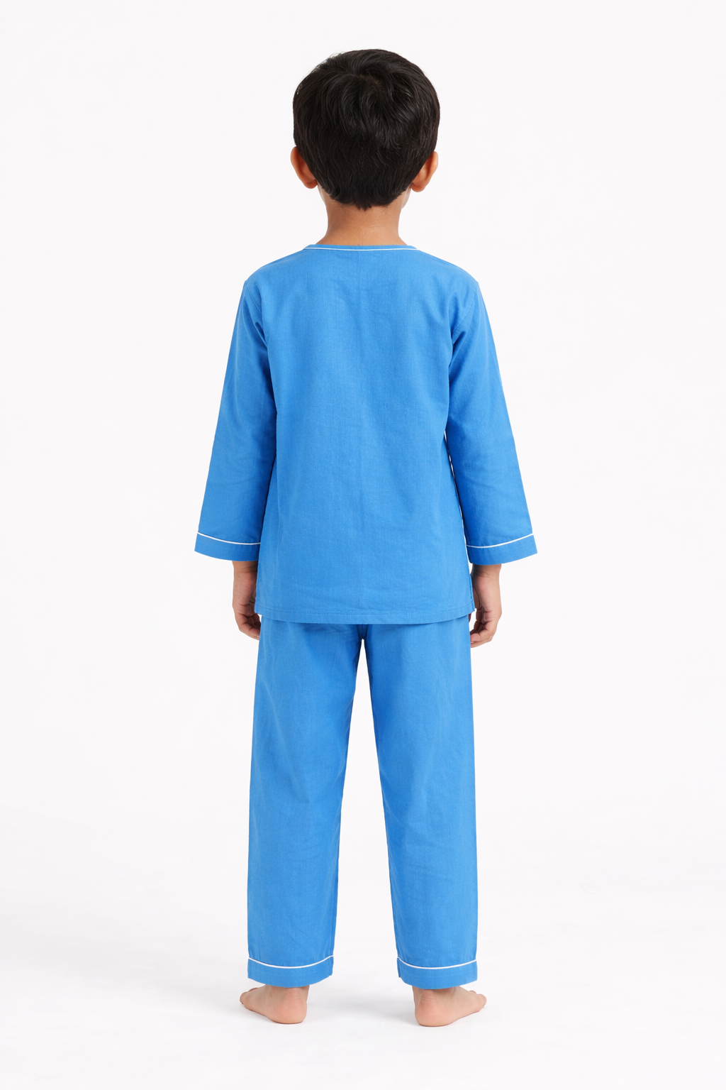 Animal Kingdom Print Round Neck Long Sleeve Kids Night Suit