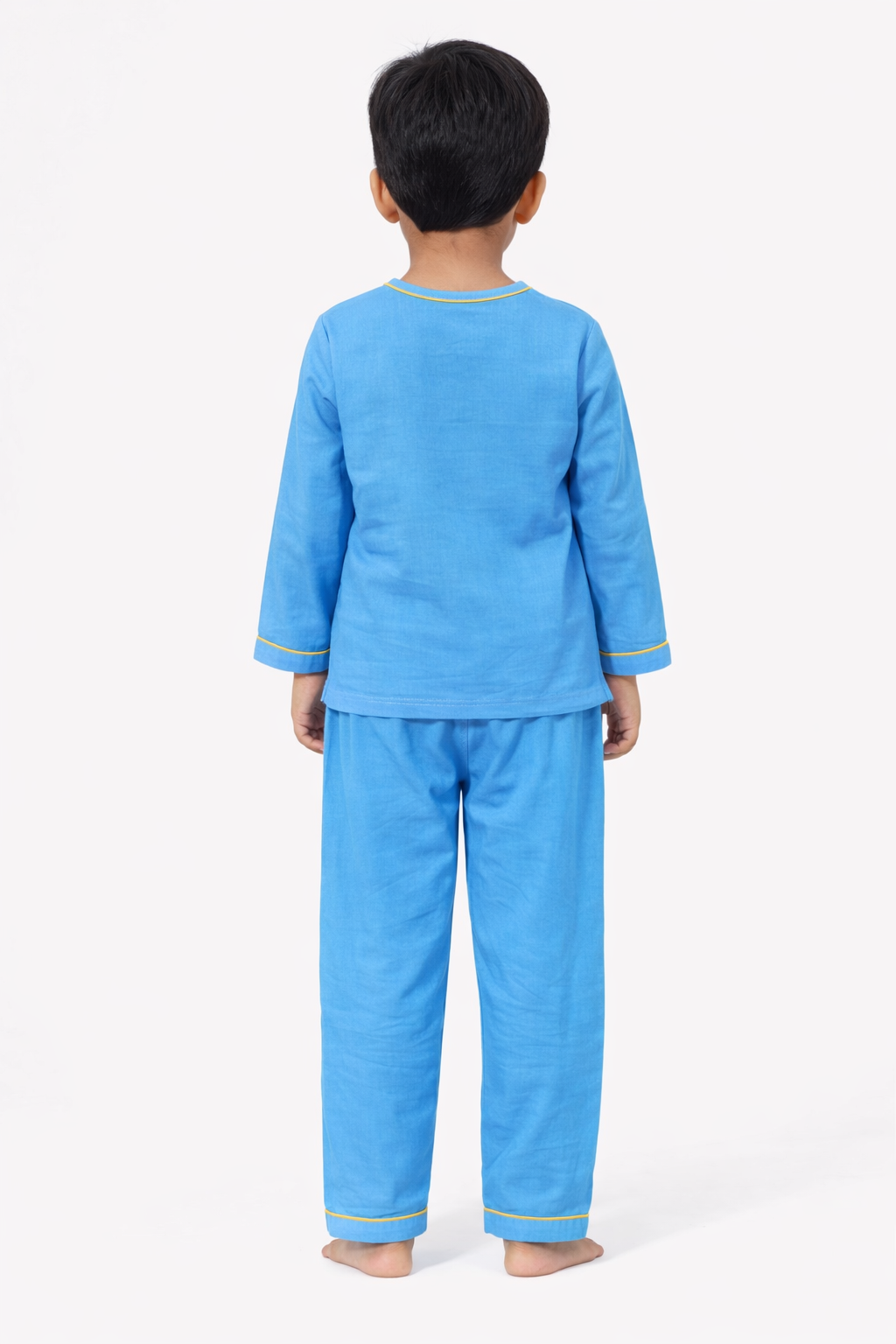 Midnight Roar Print Round Neck Long Sleeve Kids Night Suit