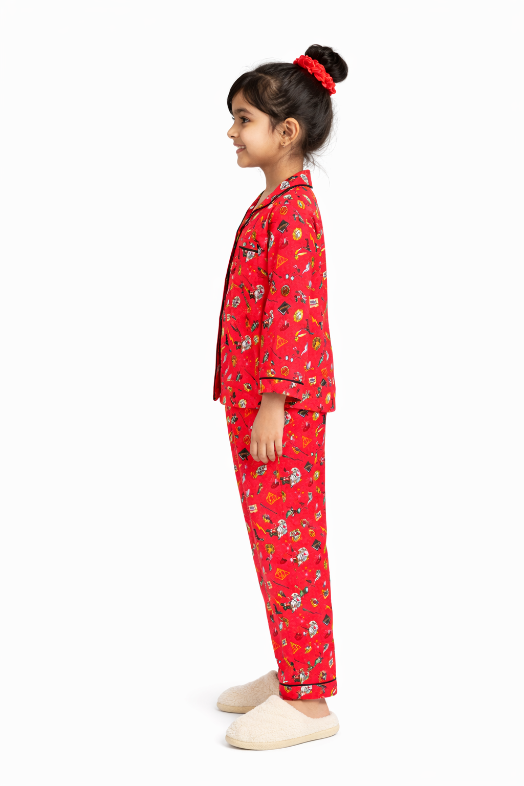 Magic Spell Cotton Flannel Long Sleeve Kids Night Suit