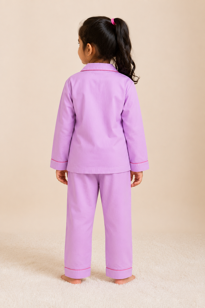 Demon Diva Print Long Sleeve Kids Night Suit