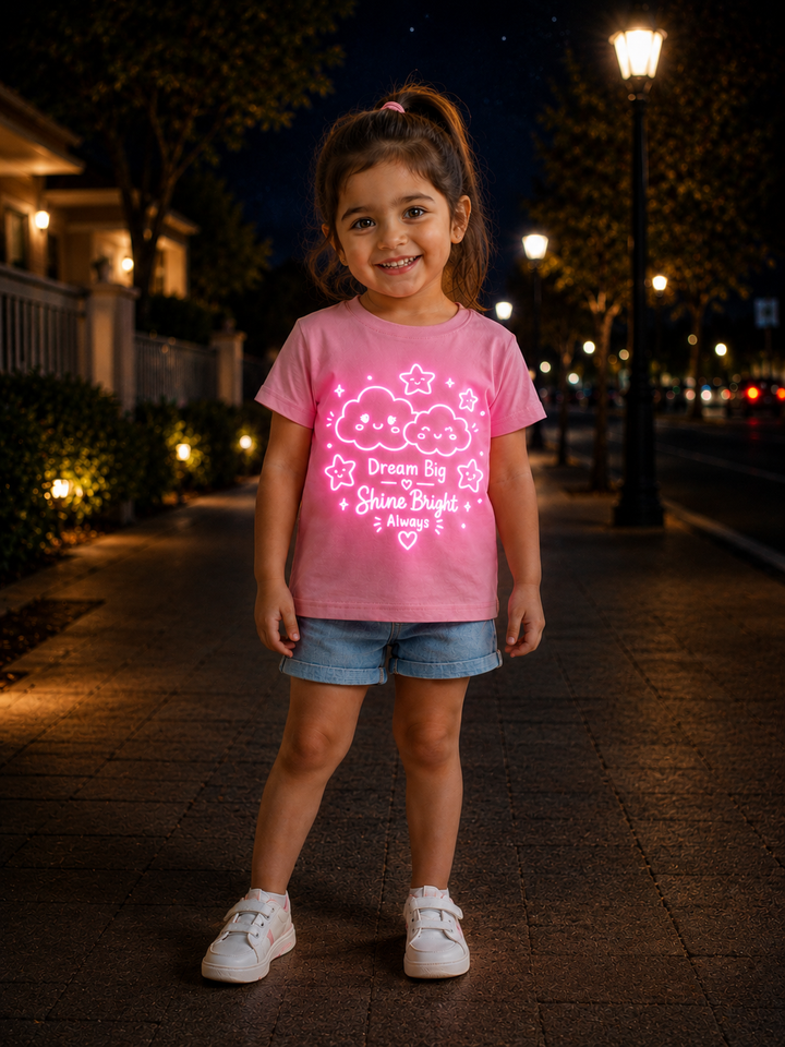 Pink Glow-in-the-Dark Dream Big T-Shirt