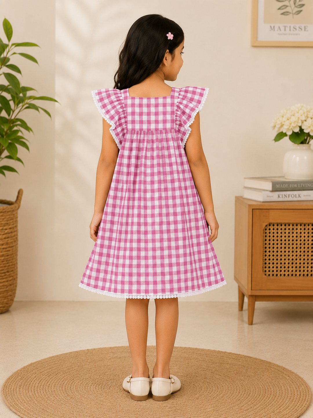 Sweet Blossom Check Dress