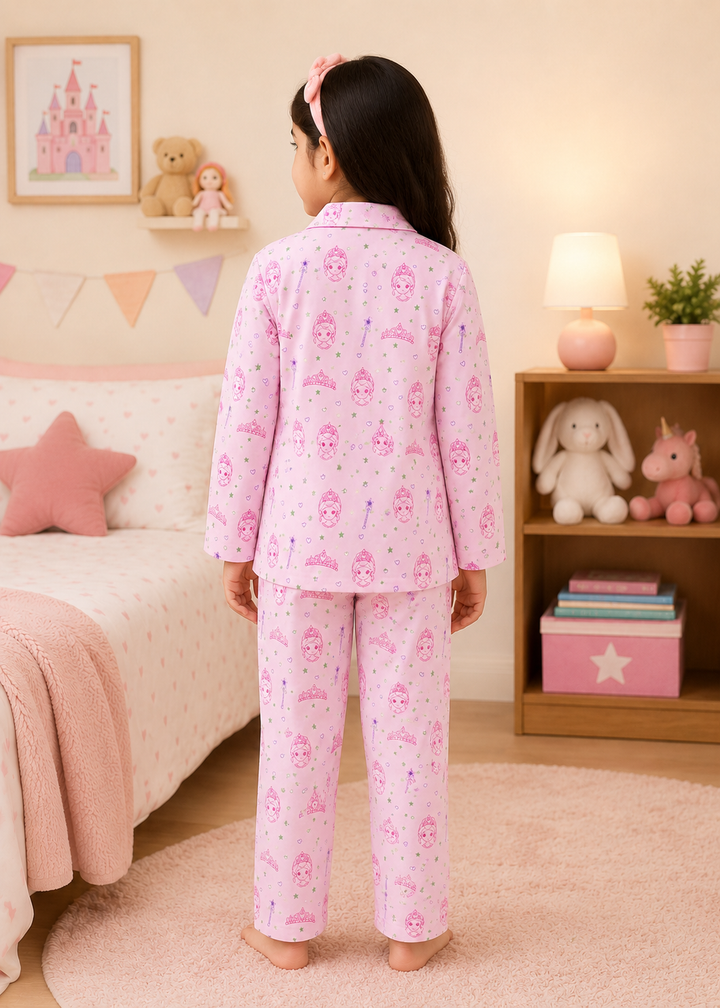 Magical Princess Glow In The Dark Long Sleeve Kids Night Suit