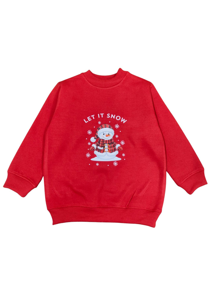Let It Snow Print Kids Sweatshirt