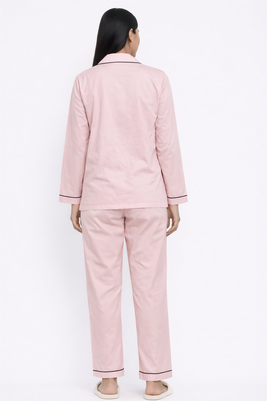 Peace and Coffee Print Long Sleeve Women's Night Suit