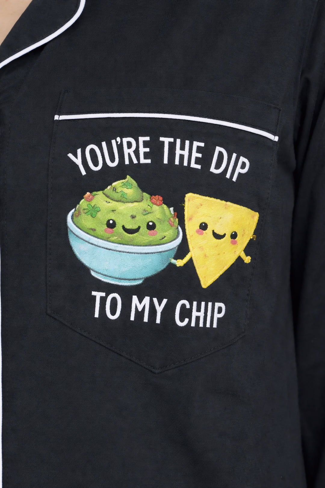 Dip To My Chip Print Long Sleeve Women's Night Suit