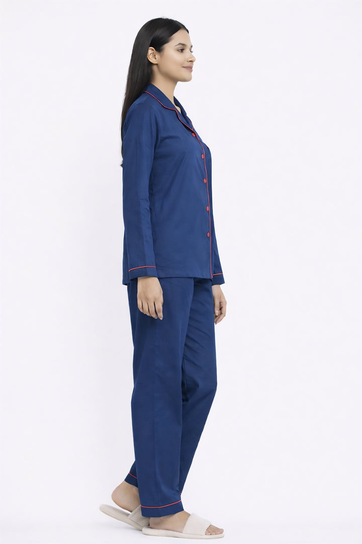 My Cup Of Tea Print Long Sleeve Women's Night Suit