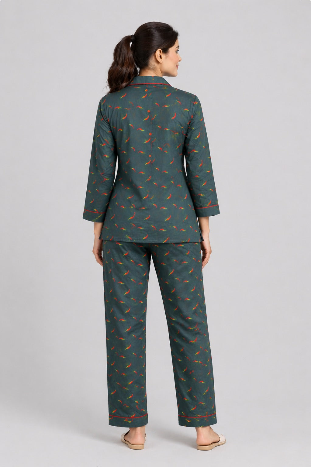 Spicy Dream Print Long Sleeve Women's Night Suit