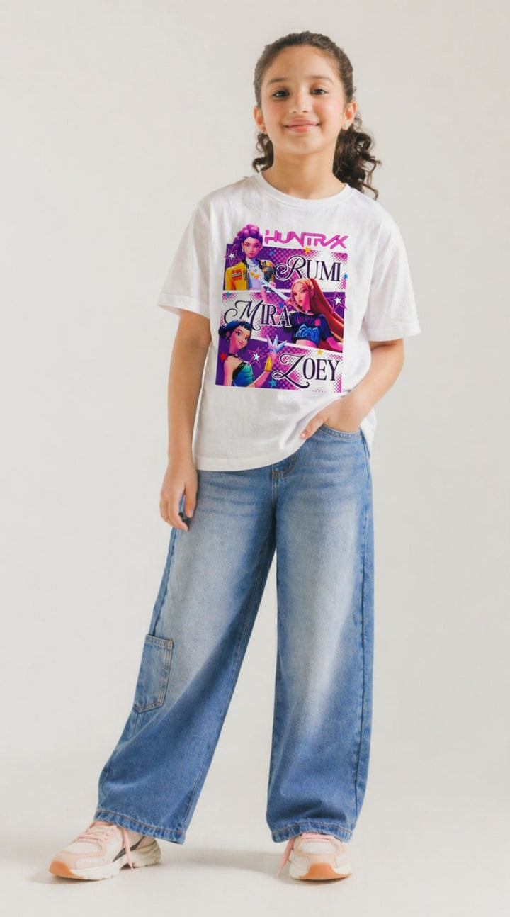 K-Pop Demon Hunters Power Girl Print T-Shirt