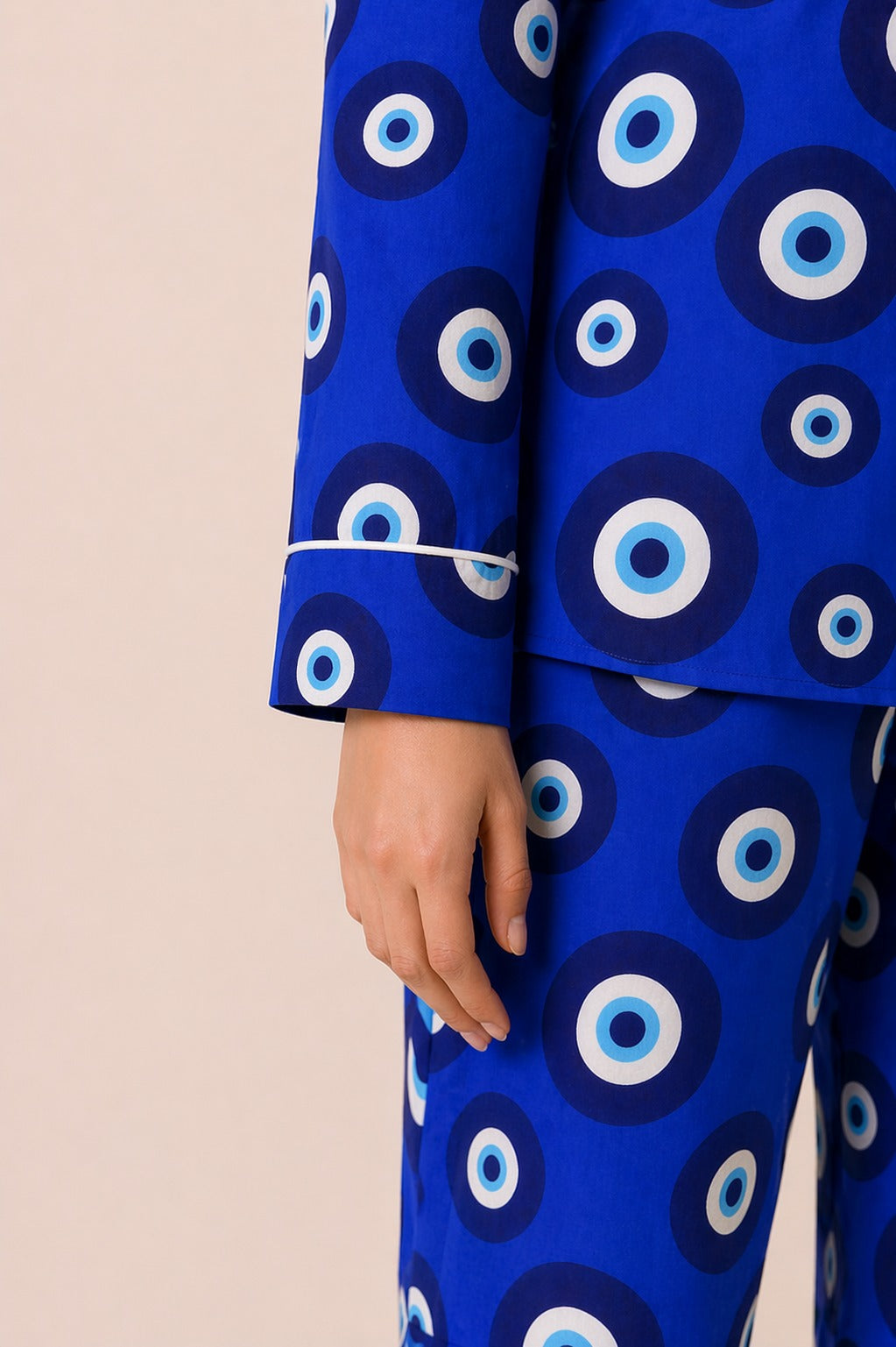 Evil Eye Comfort   Print Long Sleeve Women's Night Suit
