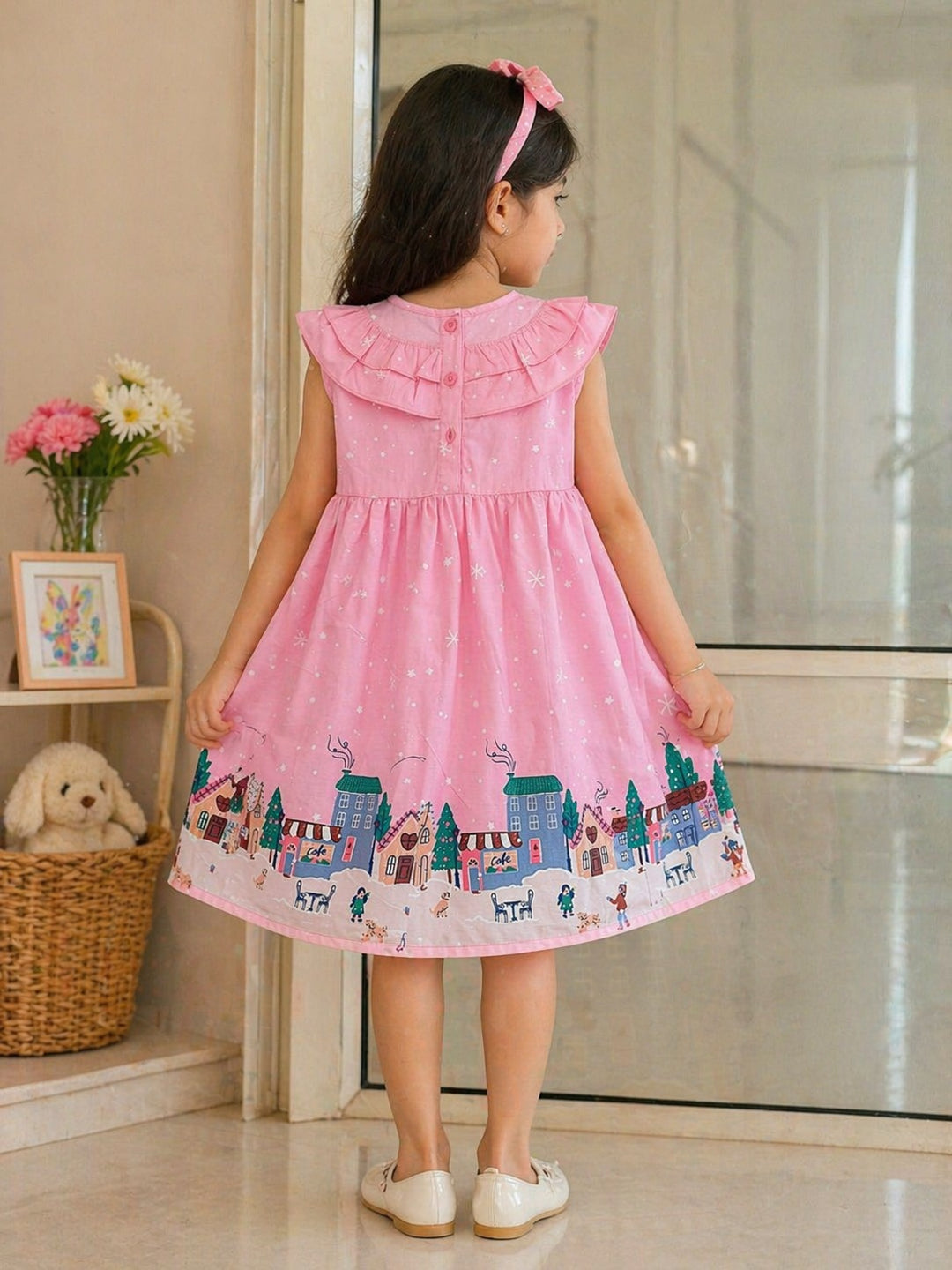 Pink Winter Wonderland Girl's Dress