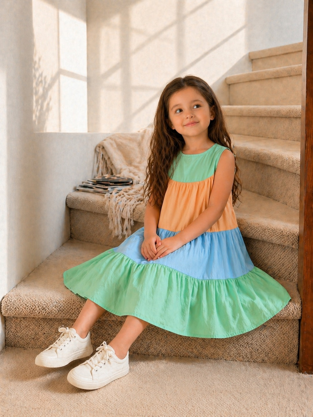 Pastel Tiered Girl's Dress