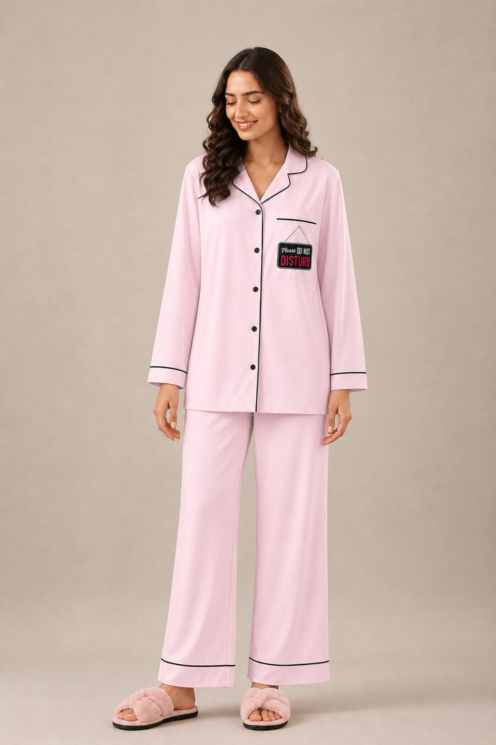 Do Not Disturb Long Sleeve Women's Night Suit