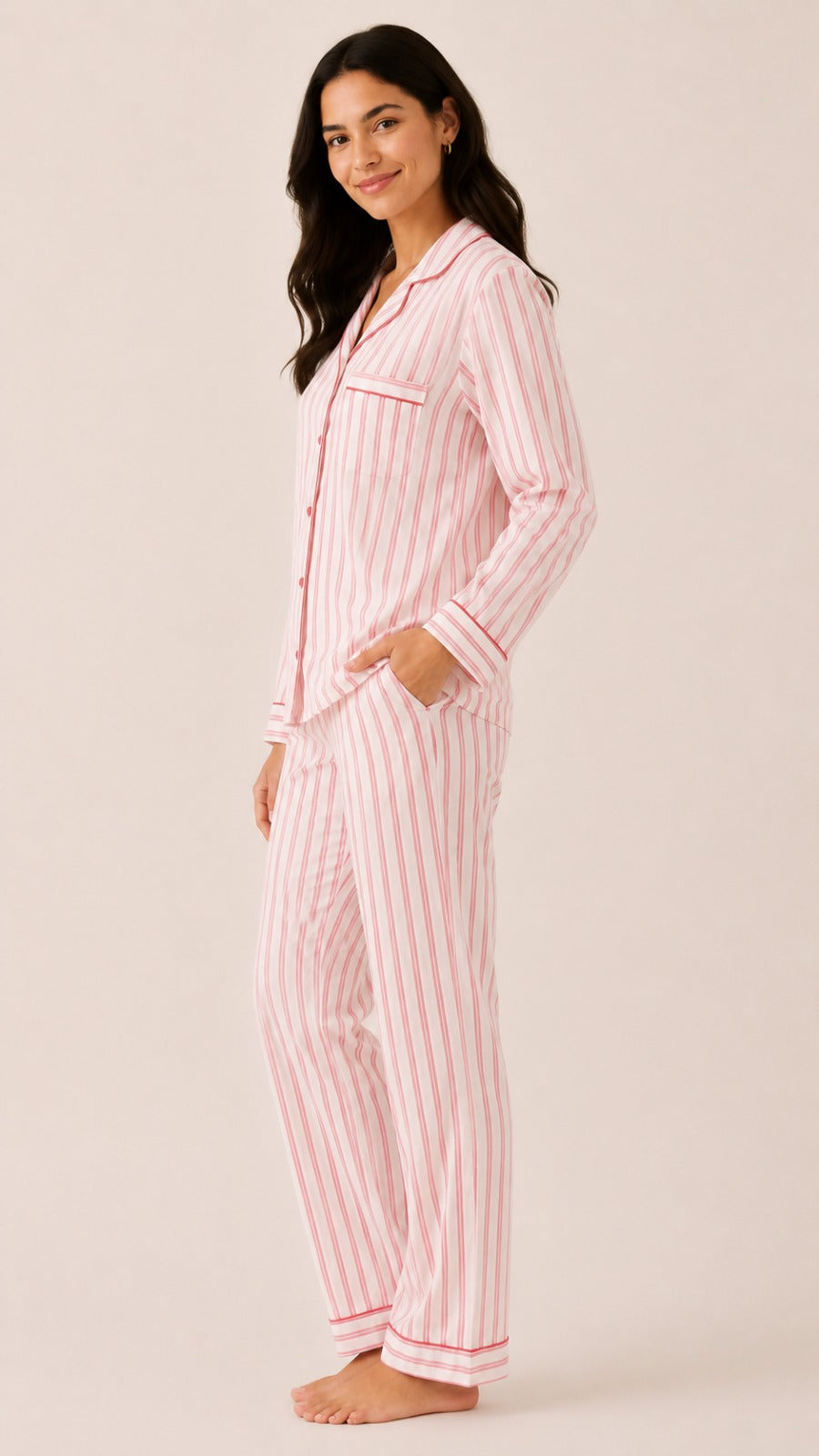 Pretty in Pink Long Sleeve Women's Night Suit
