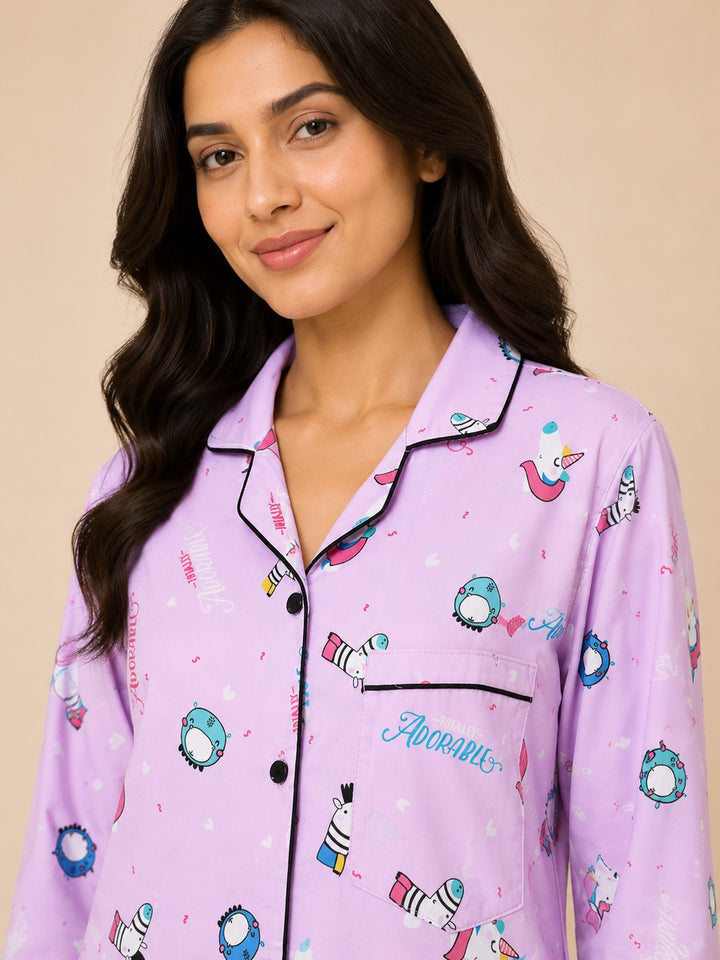 Fairytale Long Sleeve Women's Night Suit