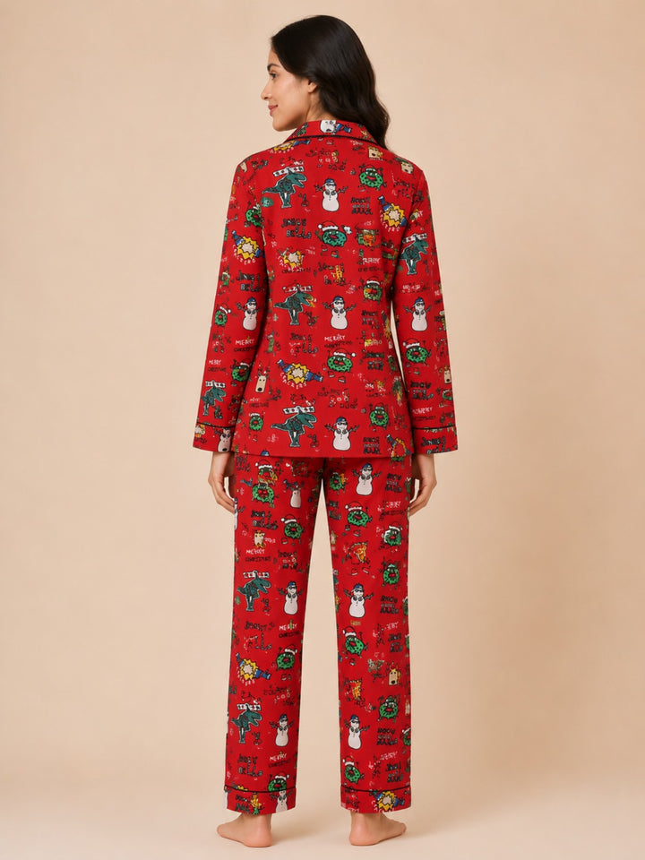 Jingle Chill Long Sleeve Women's Night Suit